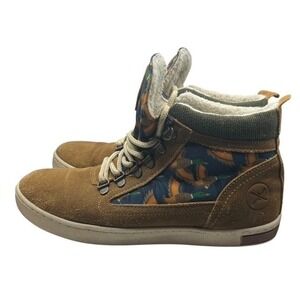 Inkkas Mens SZ 7 Mallard Duck Camping  Boots Suede Leather Fleece Lined-1363